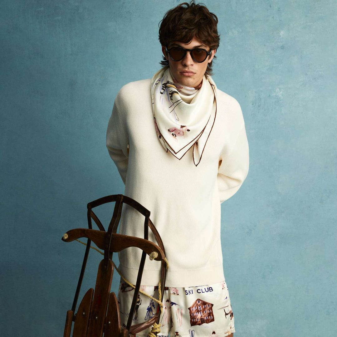 Ski Club Silk Scarf 90