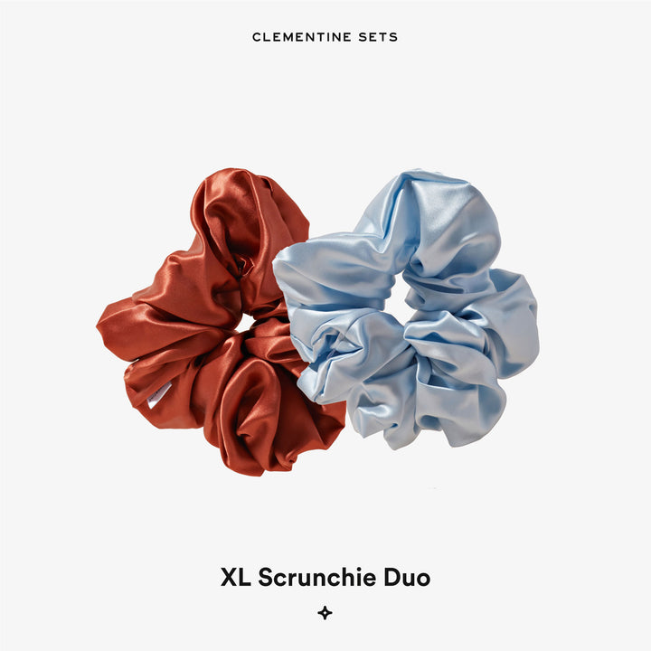 xl scrunchie duo dusk and sky blue
