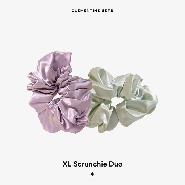 xl scrunchie duo lilac and mint