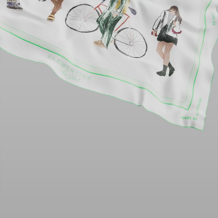 Clementine in NY Silk Twill Scarf 90