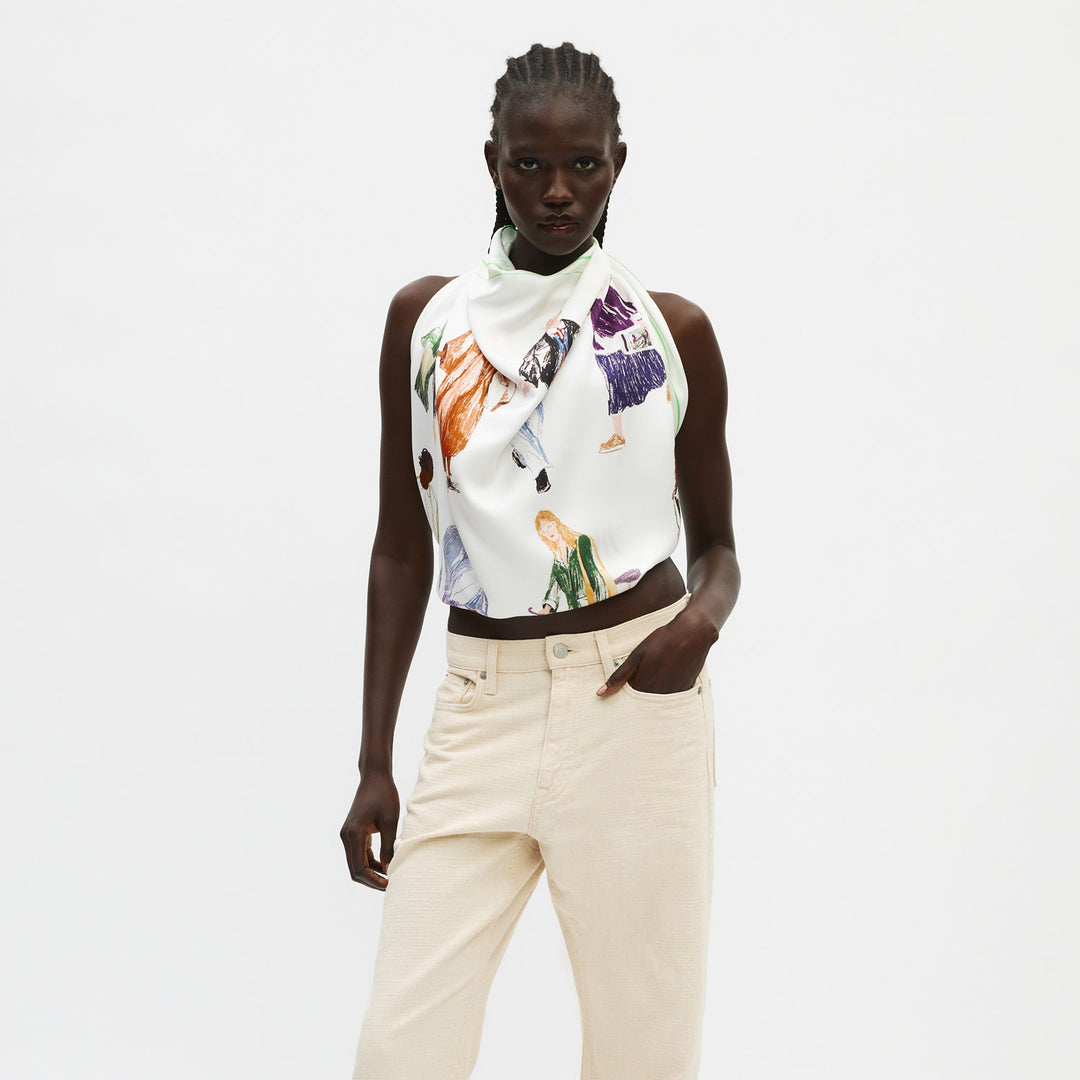 Clementine in NY Silk Twill Scarf 90