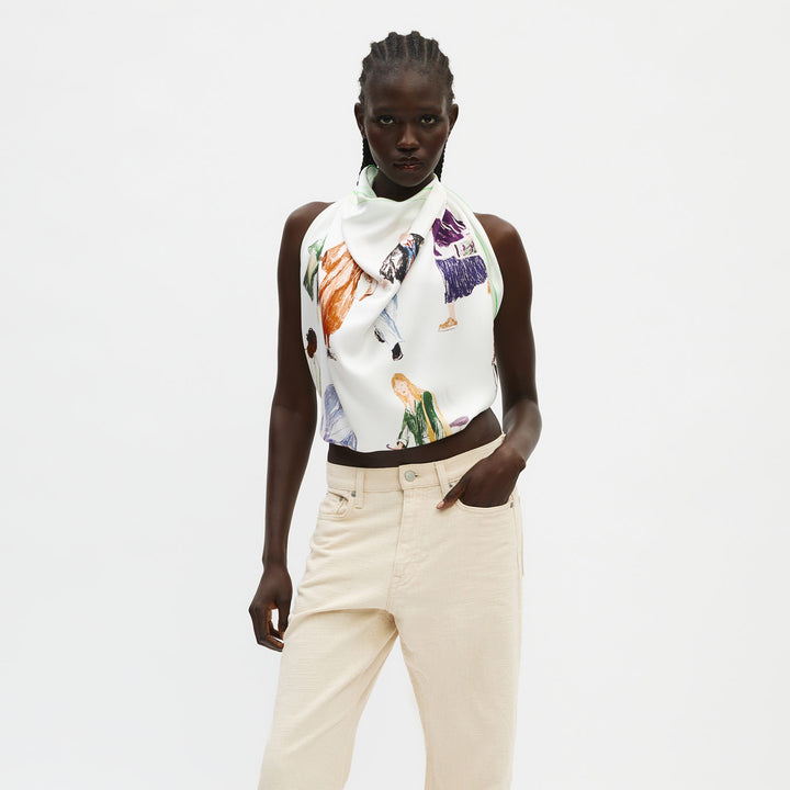 Clementine in NY Silk Twill Scarf 90