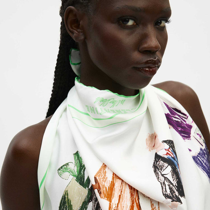 Clementine in NY Silk Twill Scarf 90