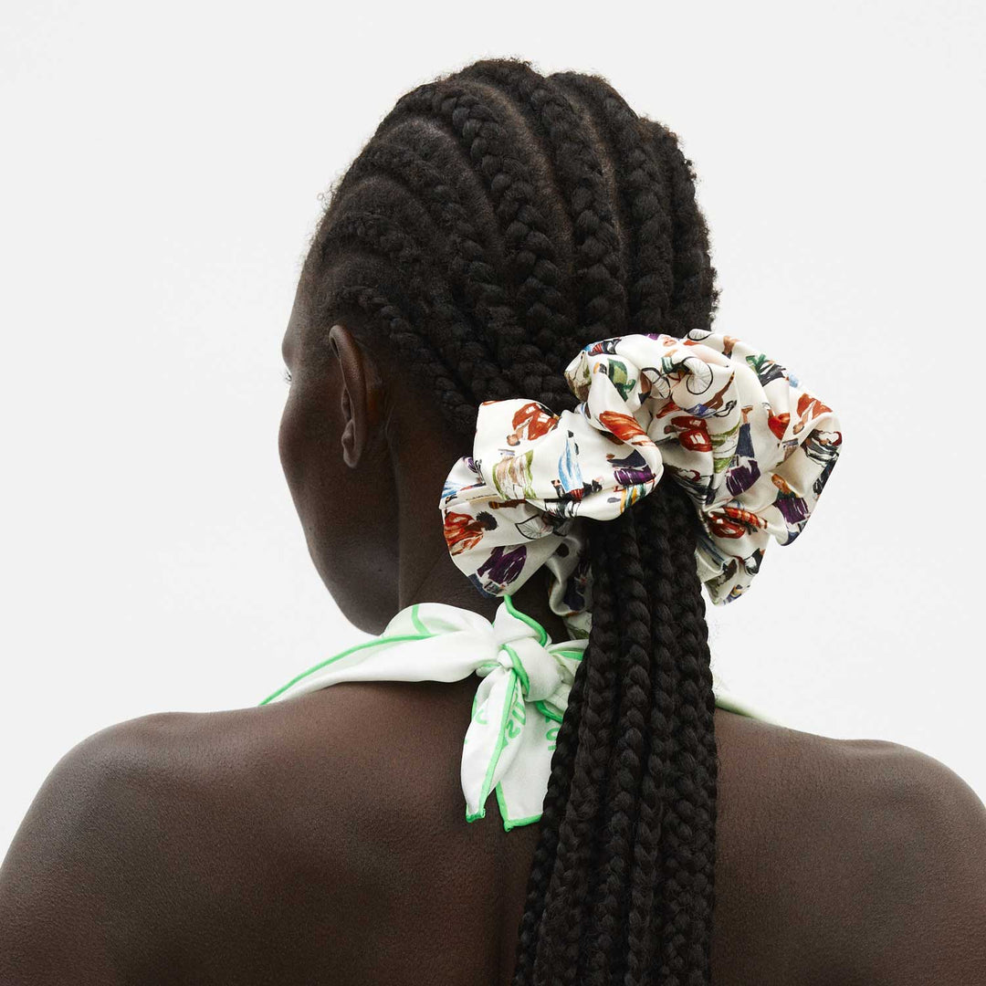 Clementine in NY Silk Scrunchie XL