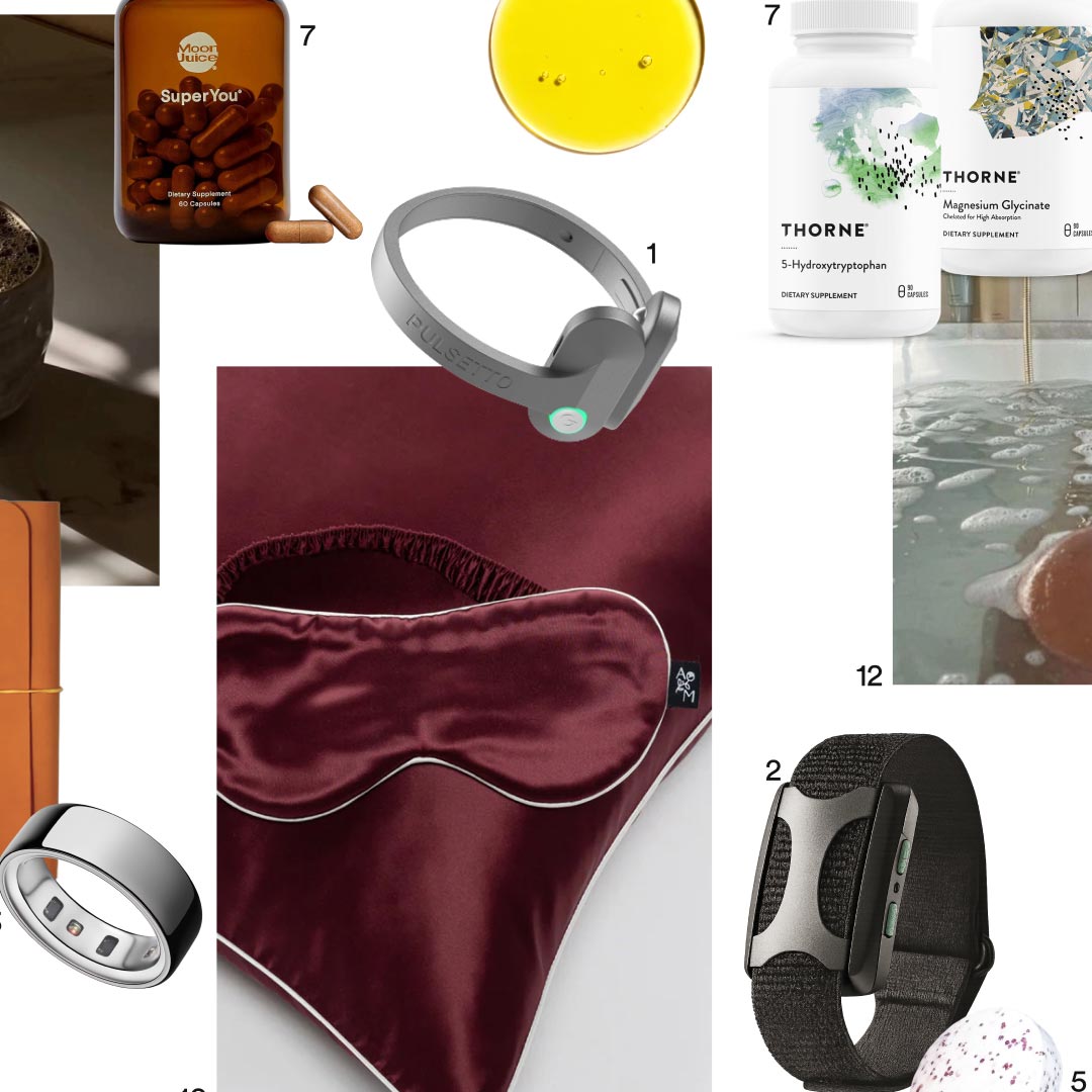 Sleep mask and wearable sleep tracking devices with supplement bottles and capsules
