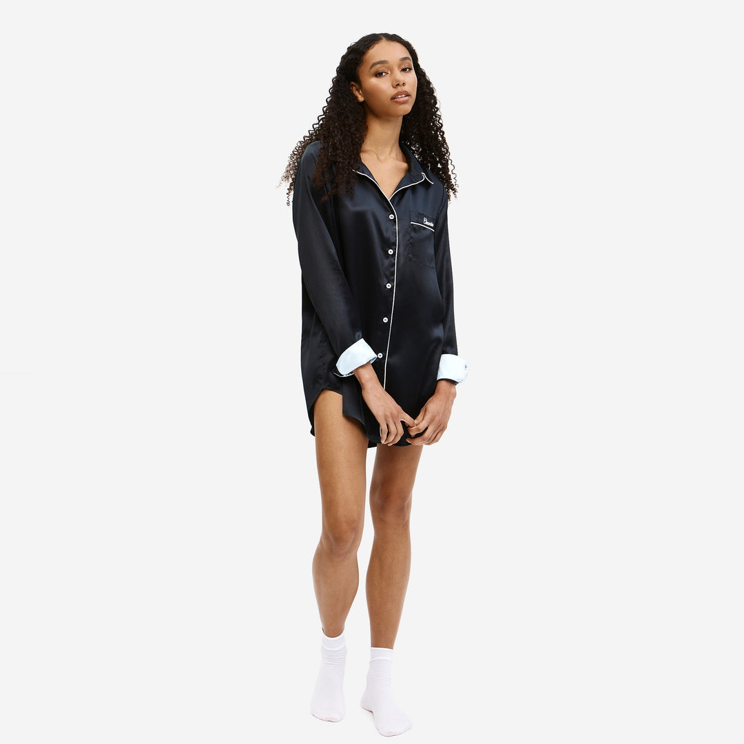 Organic Silk Long Pajama Shirt