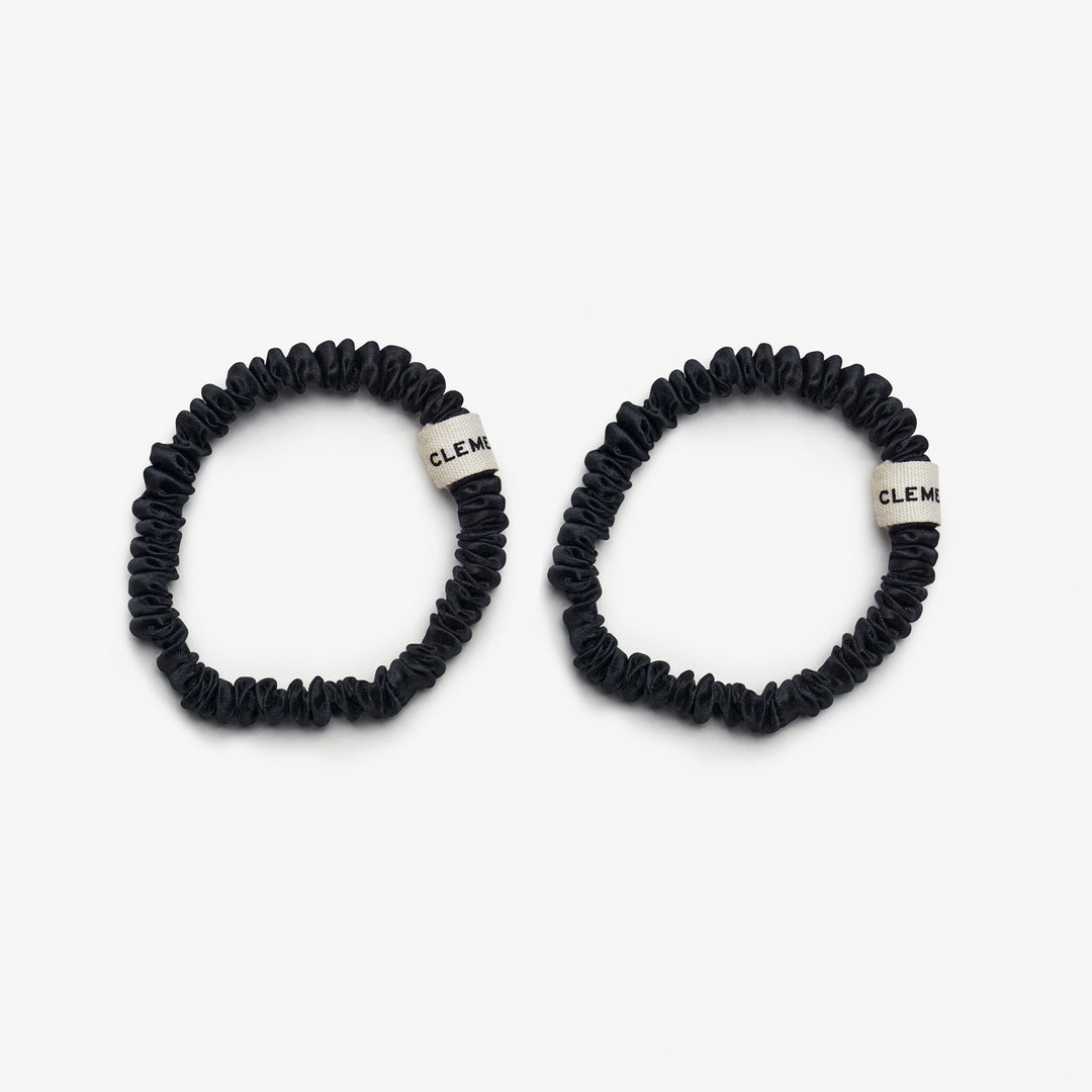 black skinny scrunchies 