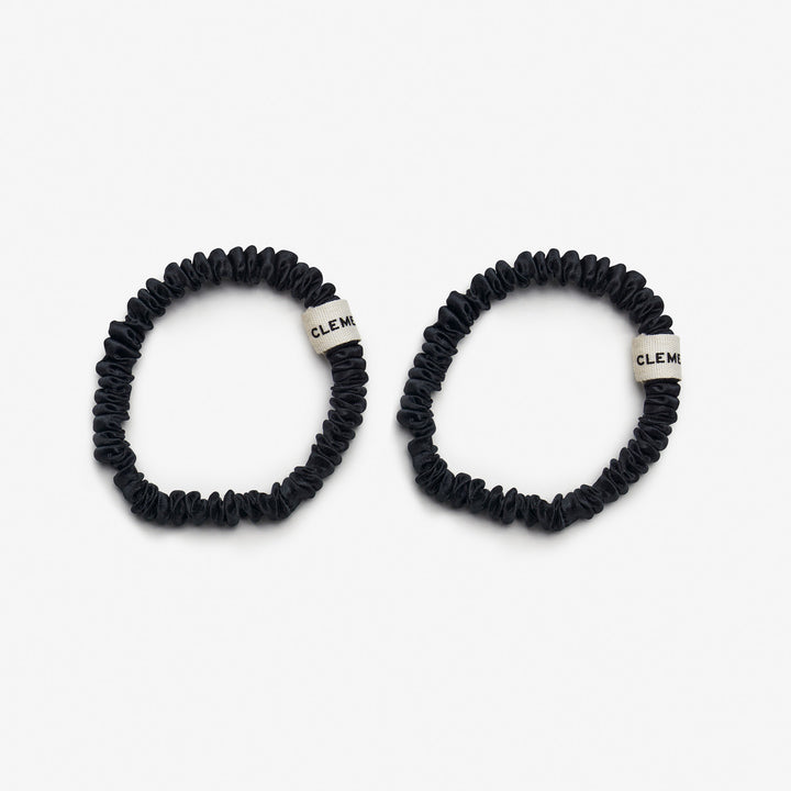 black skinny scrunchies 