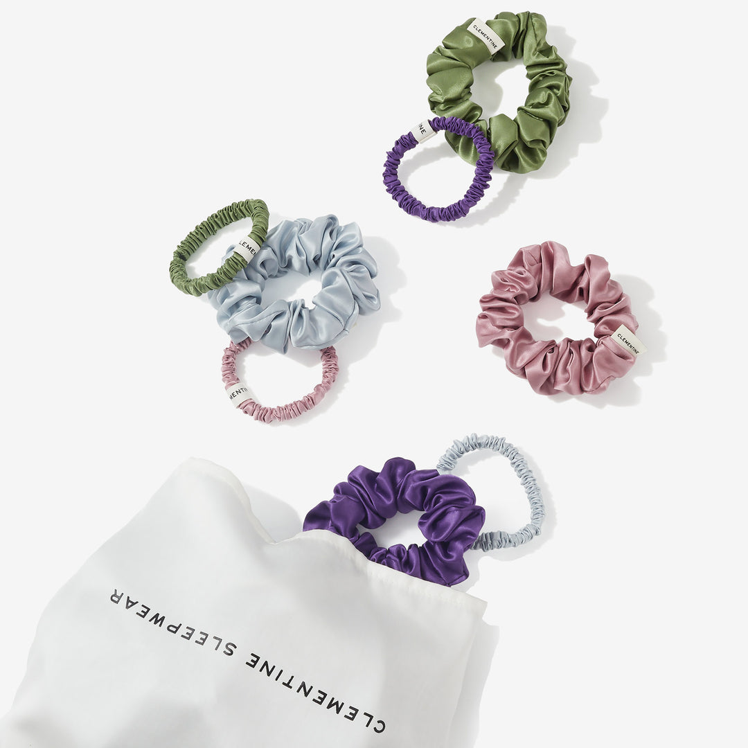 Organic Silk Scrunchie Pack