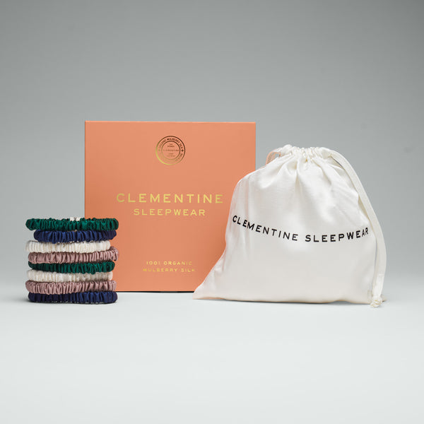 Organic Silk Everyday Scrunchie Pack | Clementine Sleepwear