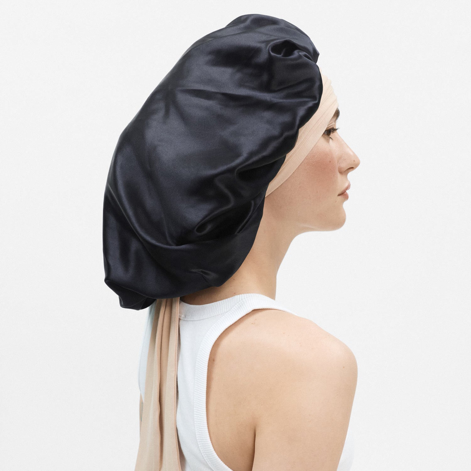 XL Hair Bonnet Organic Silk – Clementine Sleepwear