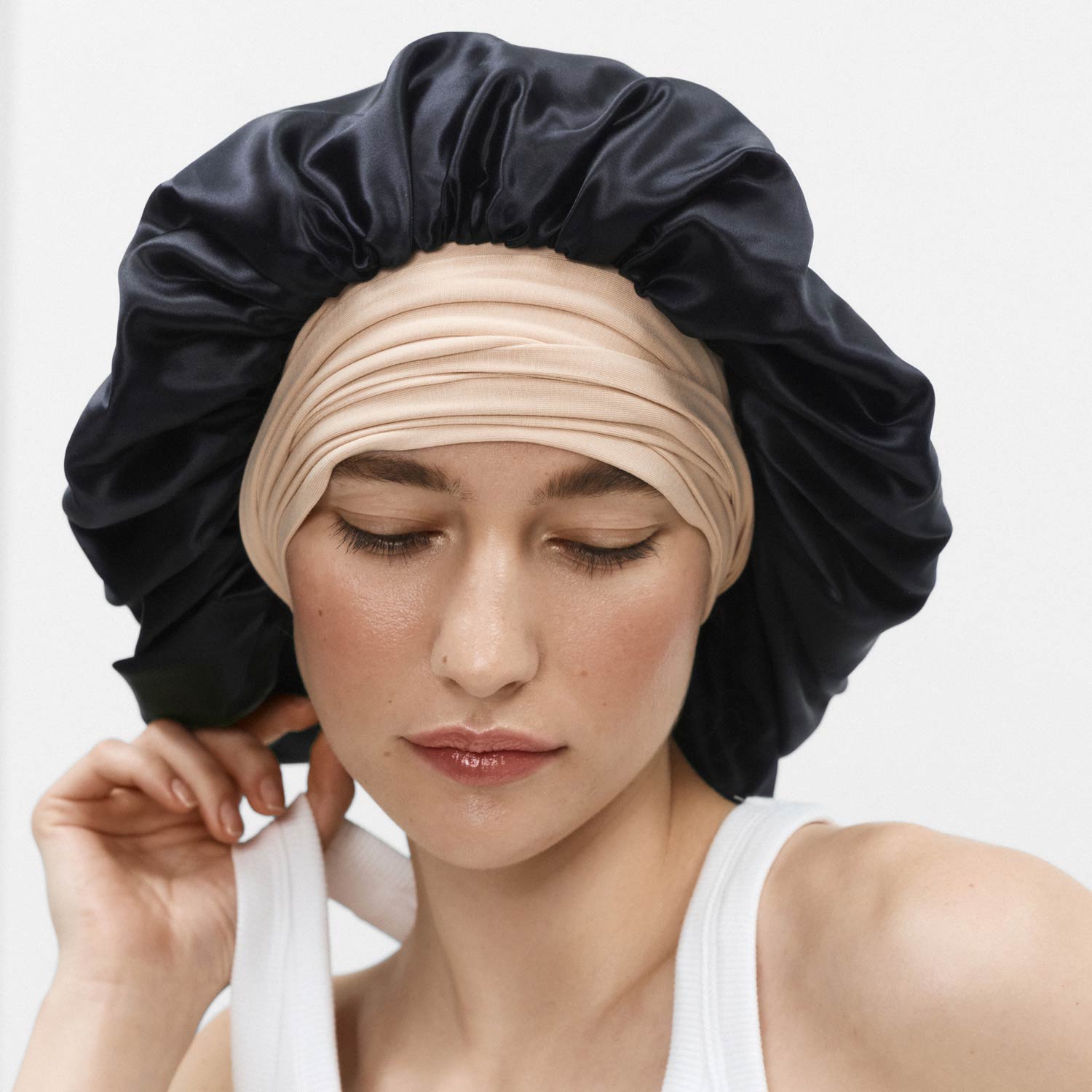 XL Hair Bonnet Organic Silk – Clementine Sleepwear