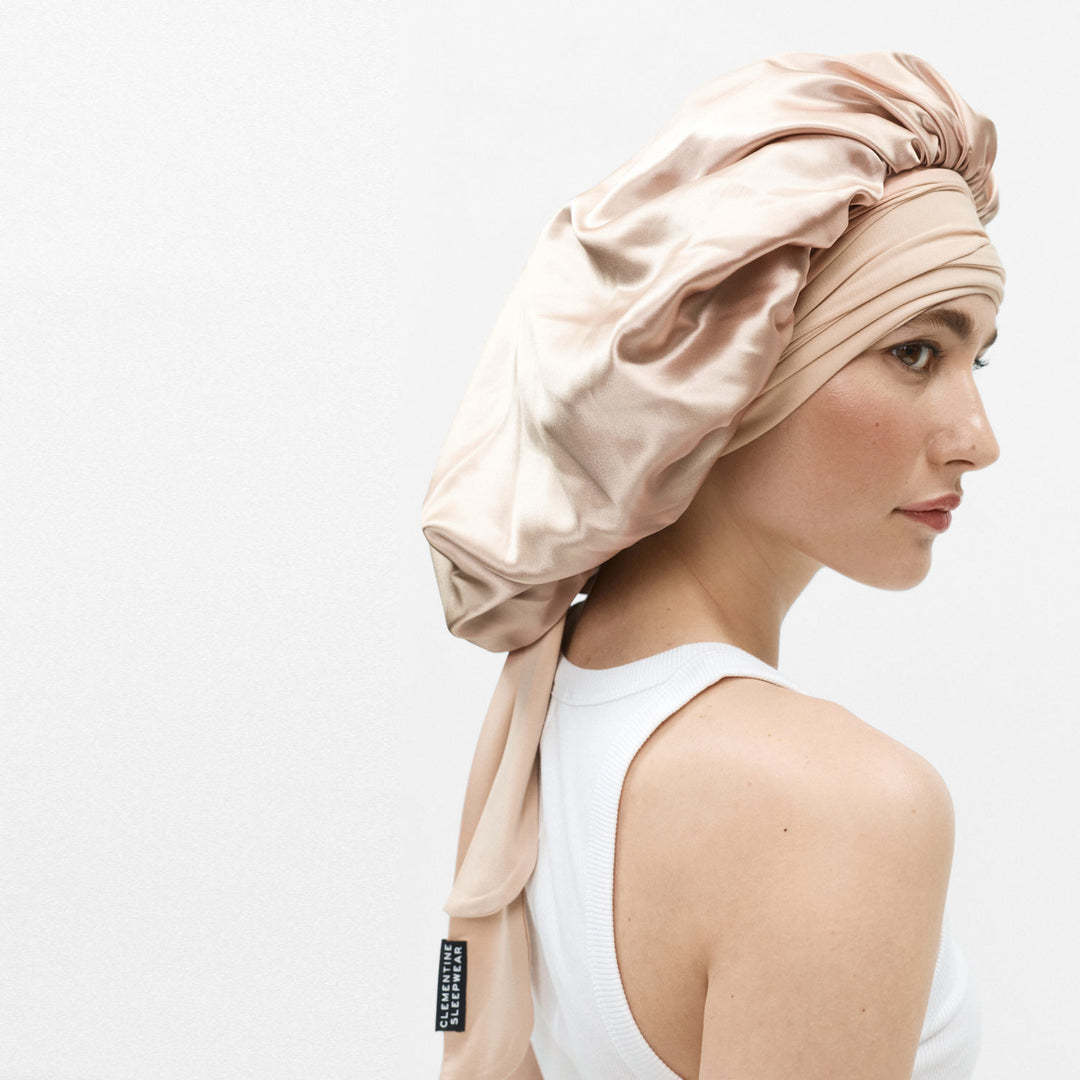XL Hair Bonnet Organic Silk