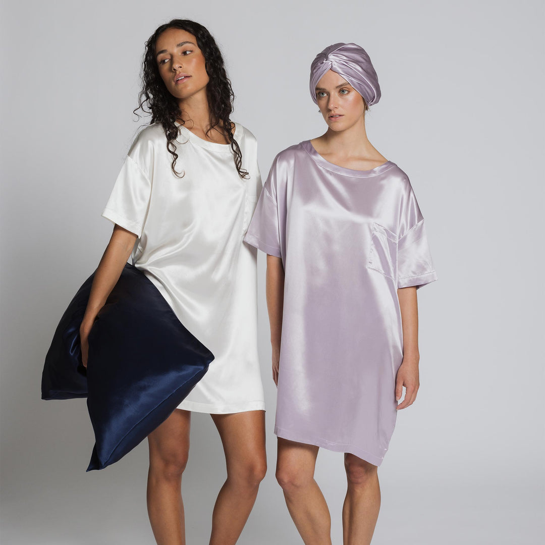 silk dress with t shirt Organic Silk T-Shirt Dress