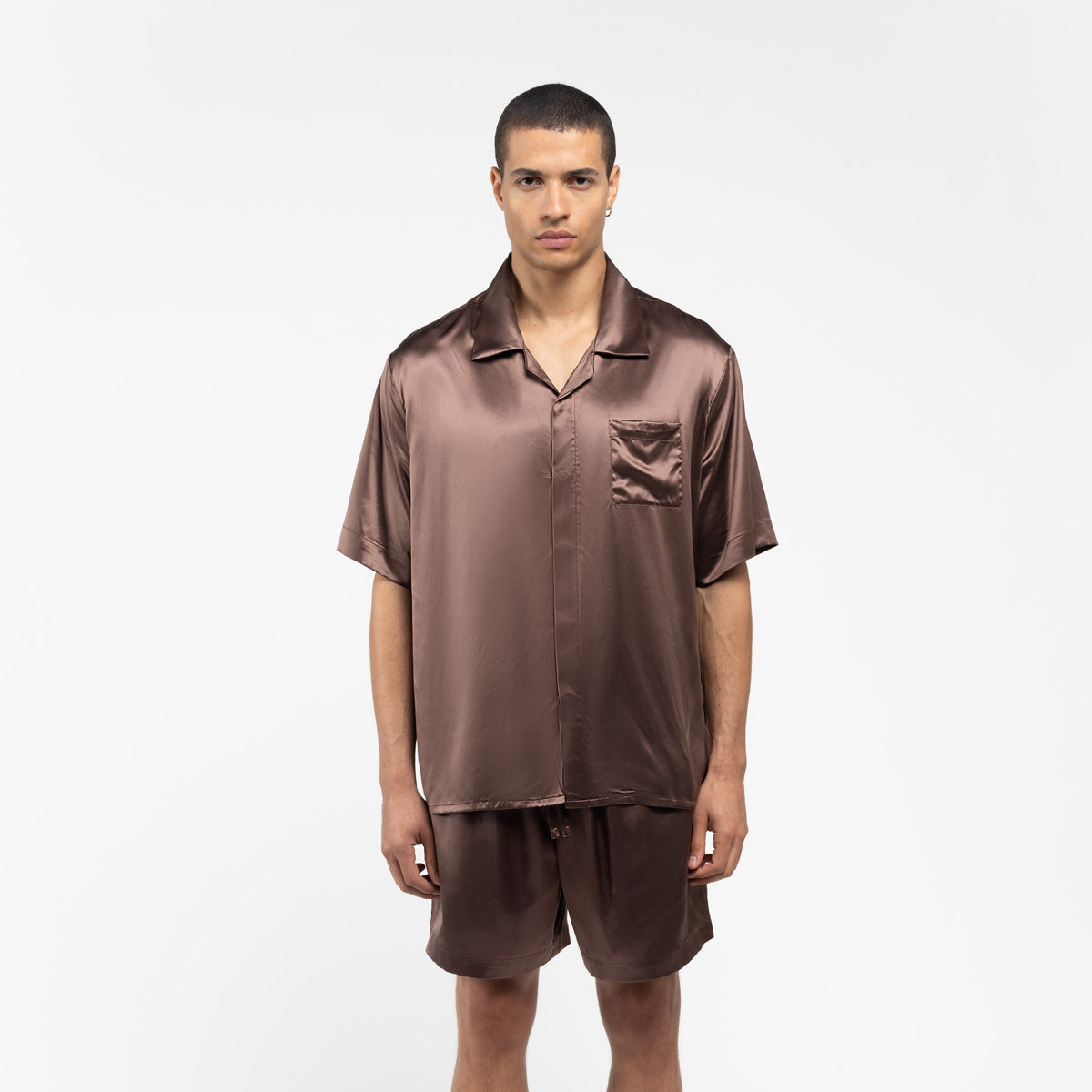 yyymmmiiit biotop silk jersey shirt Men's Organic Silk Shirt – Clementine Sleepwear