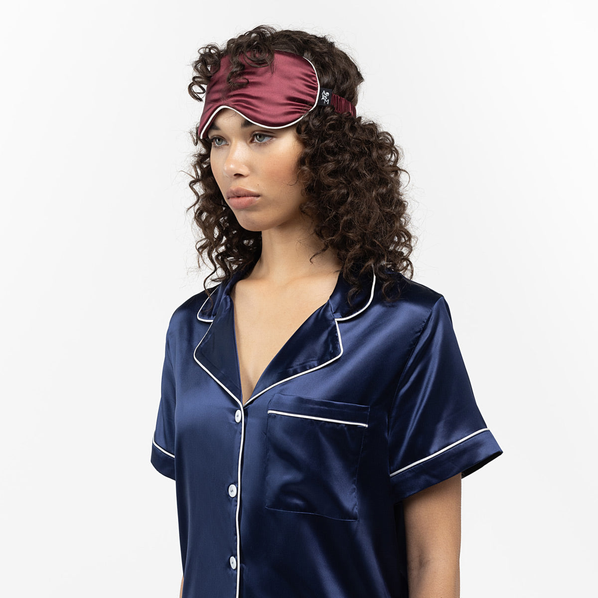 Atelier Medica Organic Silk Sleep Mask – Clementine Sleepwear