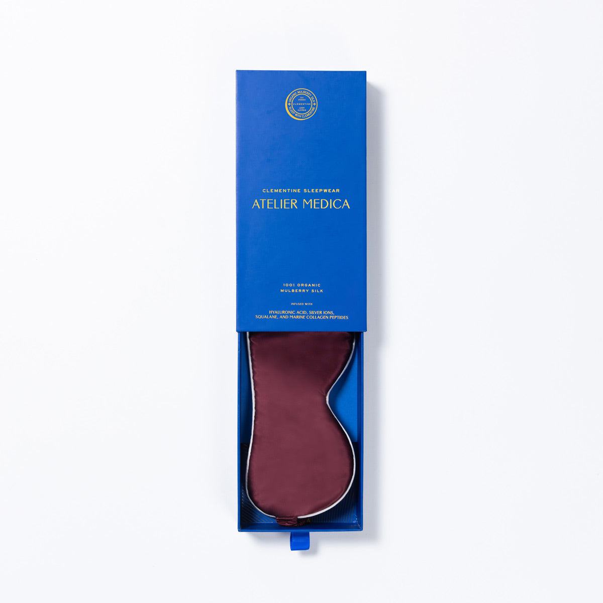 Atelier Medica Organic Silk Sleep Mask – Clementine Sleepwear