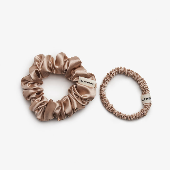 champagne gold scrunchie various sizes