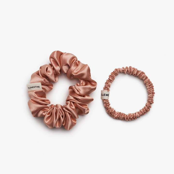 peach scrunchie various sizes