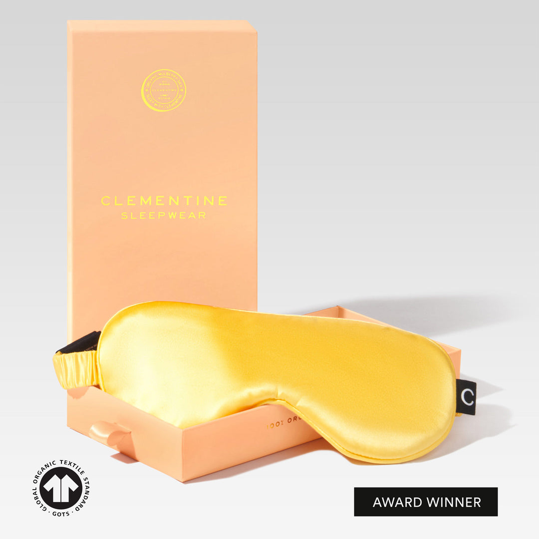 Sleep mask on package with logos#color_lemon