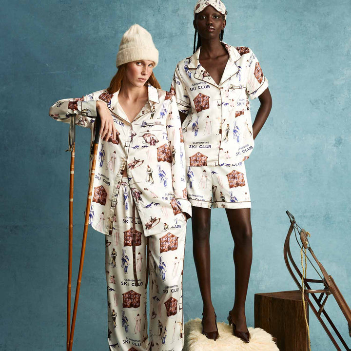 Ski Club Silk Short Pajama Set