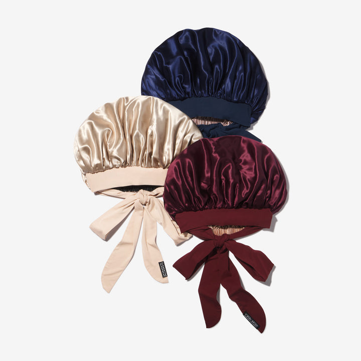 XL Hair Bonnet Organic Silver Ion Silk