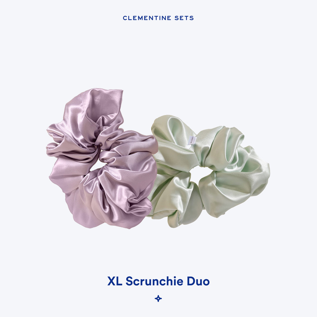 xl scrunchie duo lilac and mint