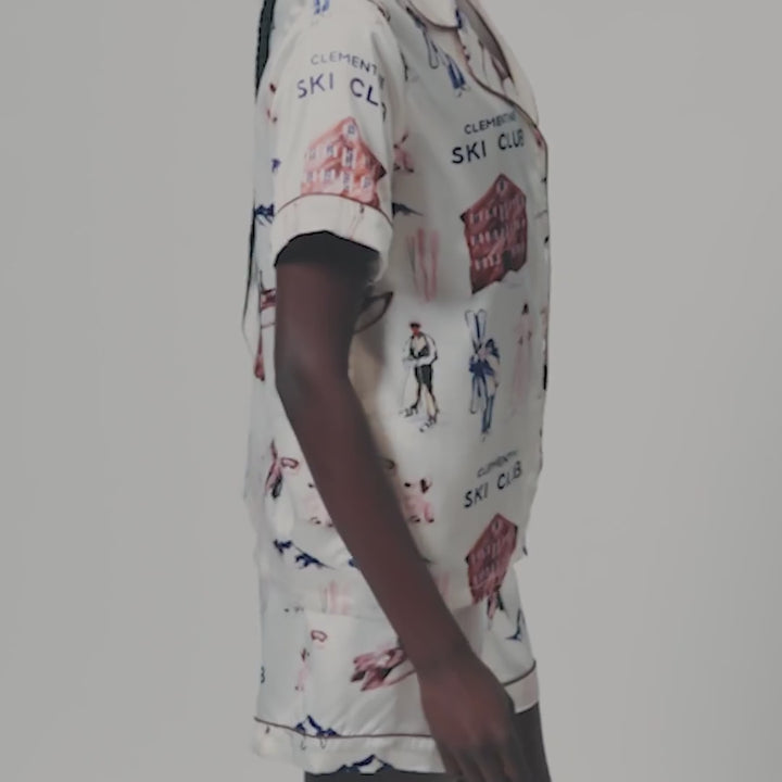 Ski Club Silk Short Pajama Set