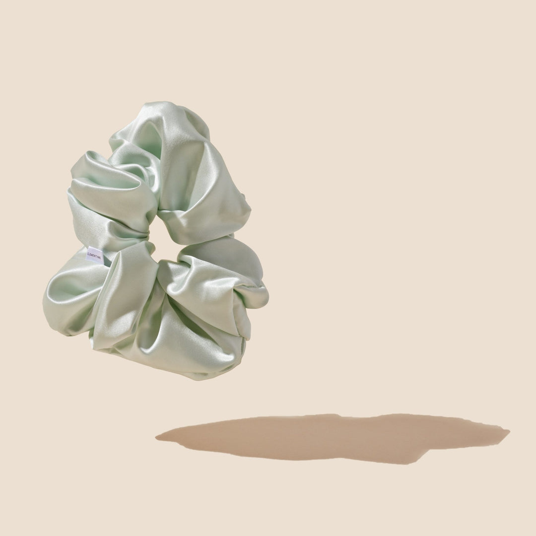 mint scrunchie floating