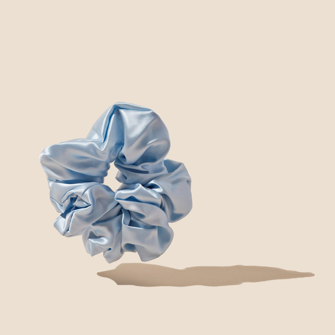 sky blue scrunchie floating