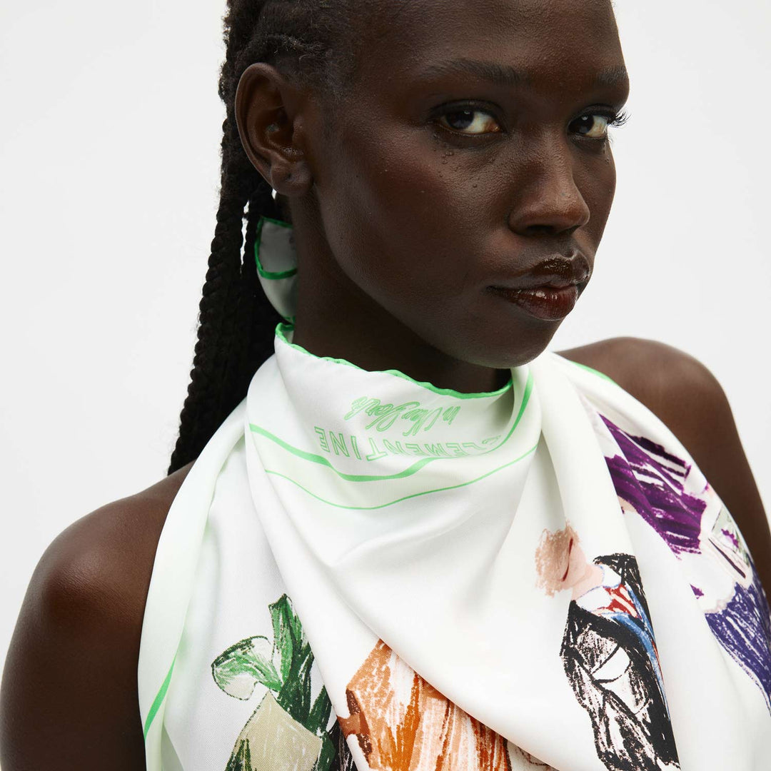 Clementine in NY Silk Twill Scarf 90