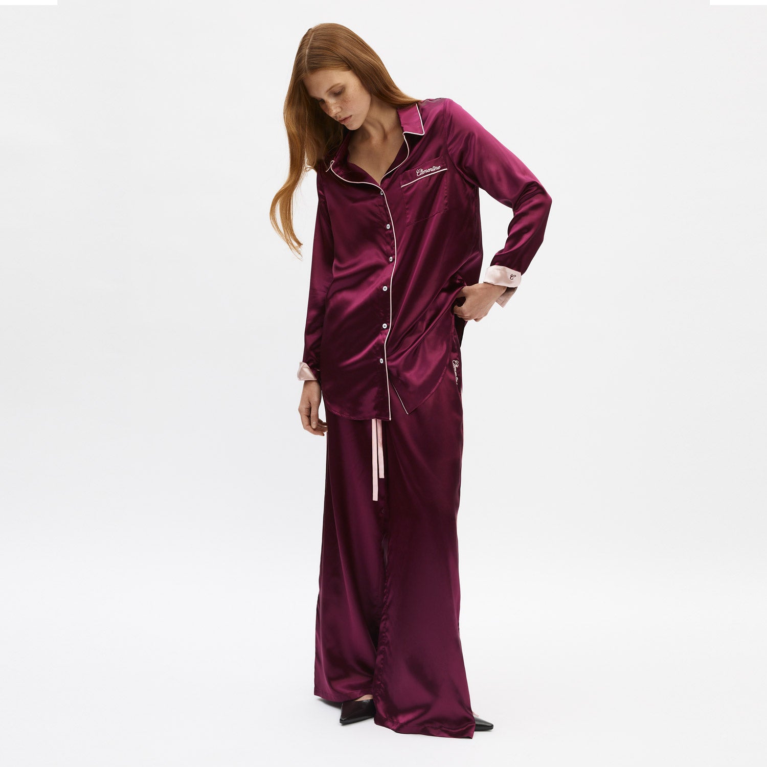 Organic Silk Long Pajama Set – Clementine Sleepwear