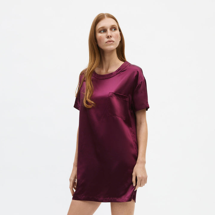 Organic Silk T-Shirt Dress Clementine Sleepwear Organic Silk T-Shirt Dress Clementine Sleepwear