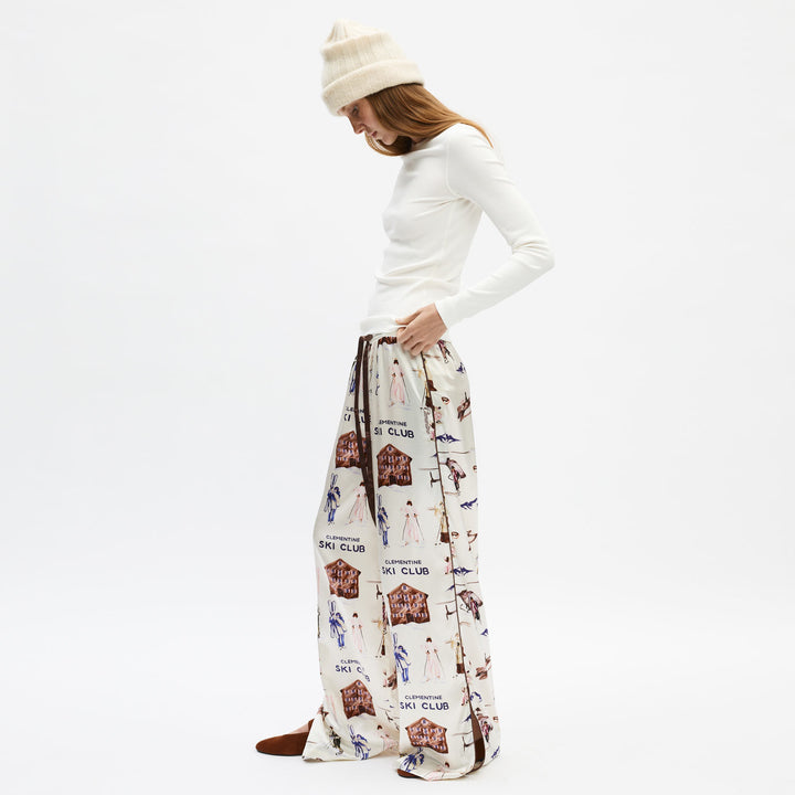 Ski Club Silk Long Pajama Set