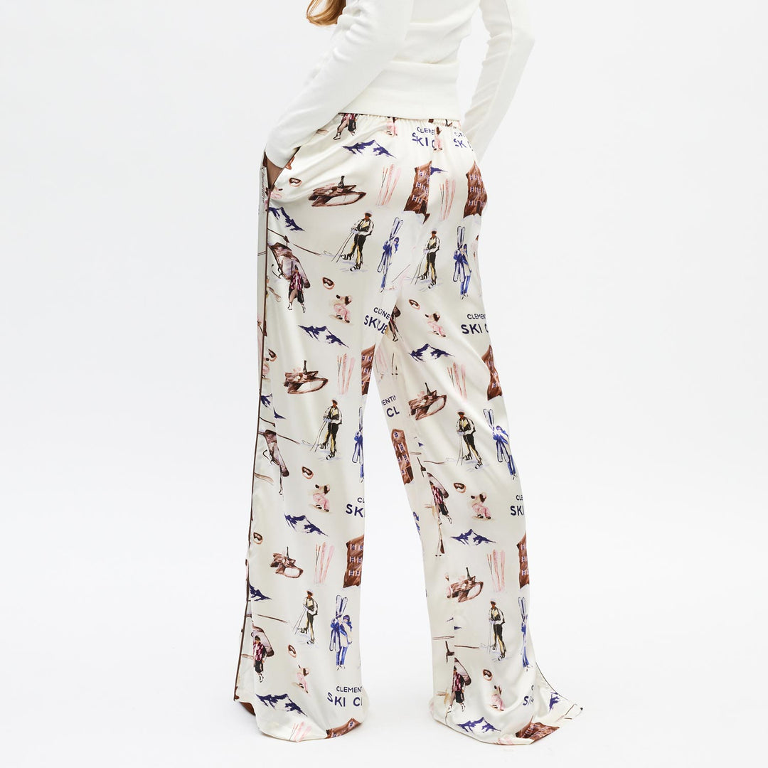 Ski Club Silk Long Pajama Set