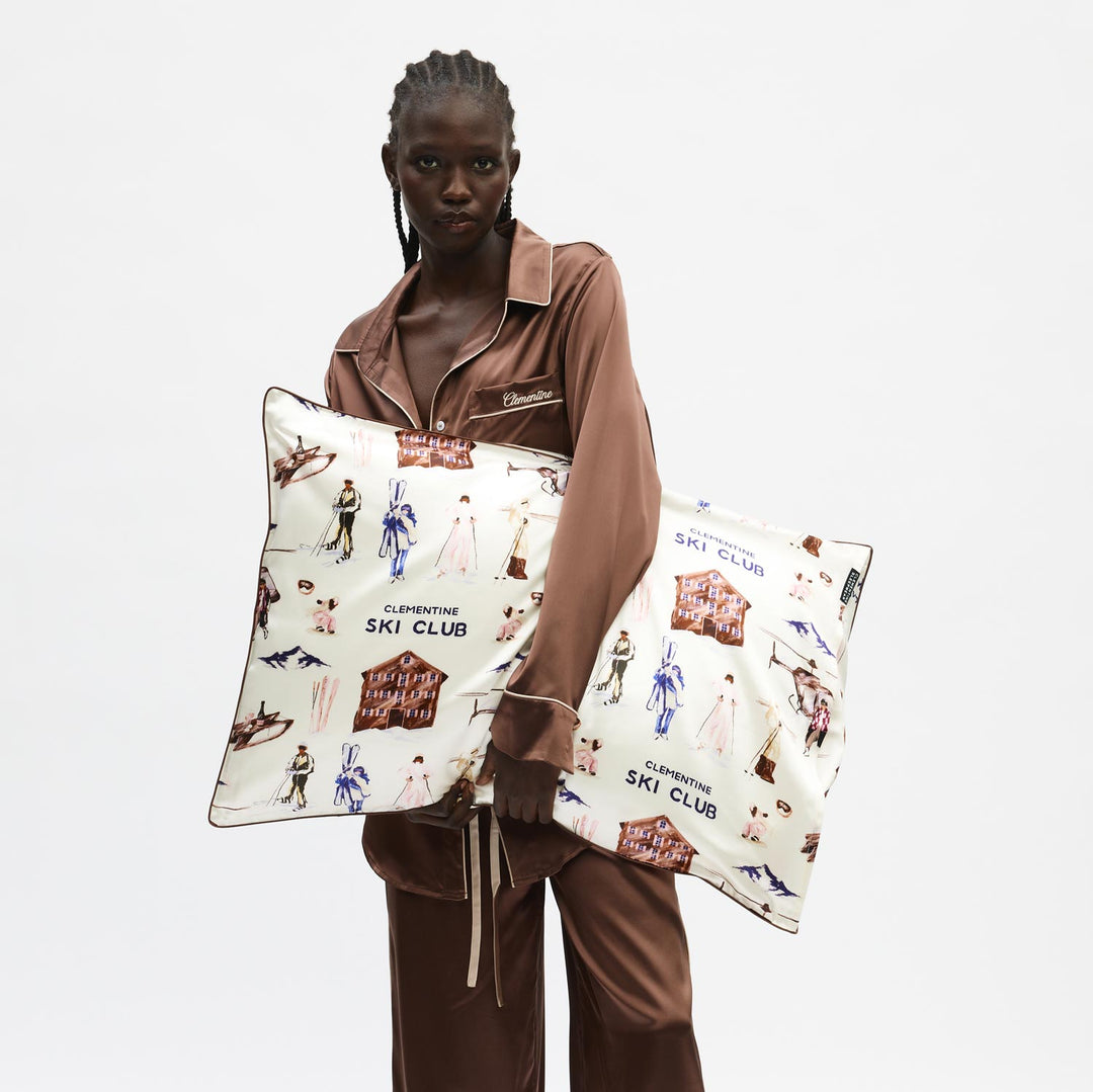 Ski Club Silk Pillowcase