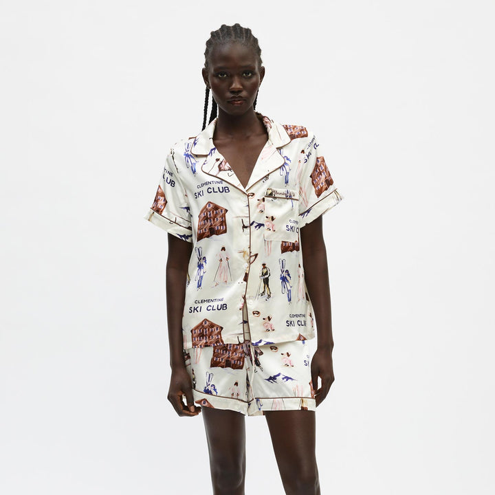 Ski Club Silk Short Pajama Set