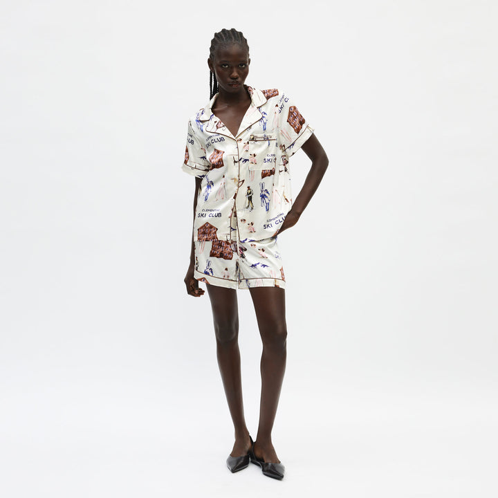 Ski Club Silk Short Pajama Set