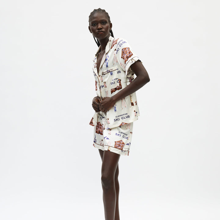 Ski Club Silk Short Pajama Set