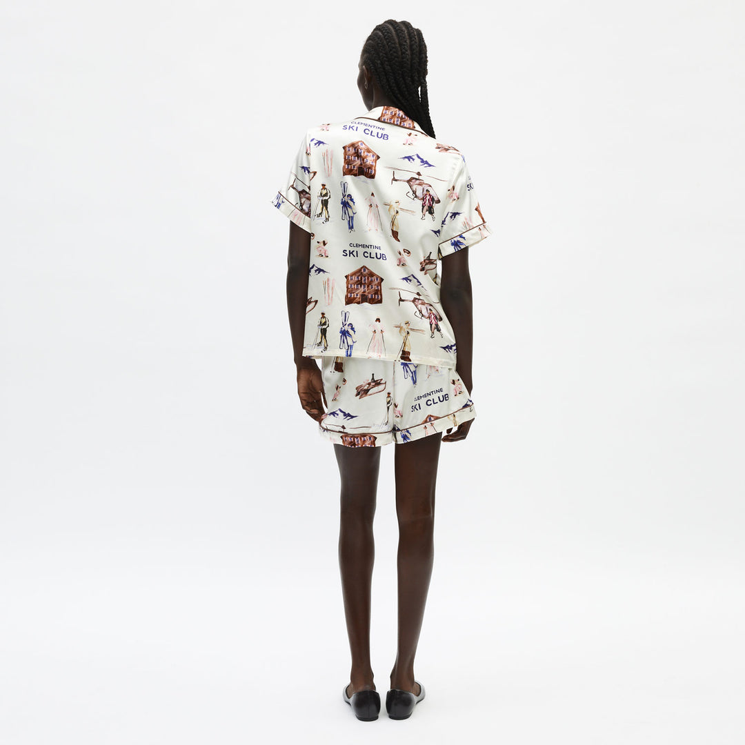 Ski Club Silk Short Pajama Set