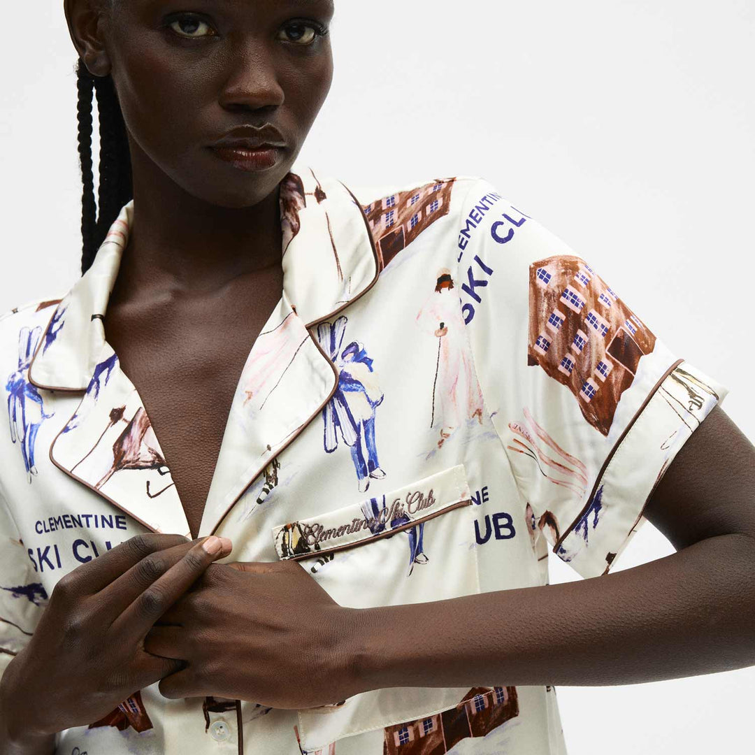 Ski Club Silk Short Pajama Set