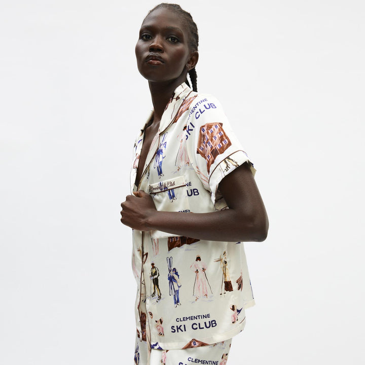 Ski Club Silk Short Pajama Set