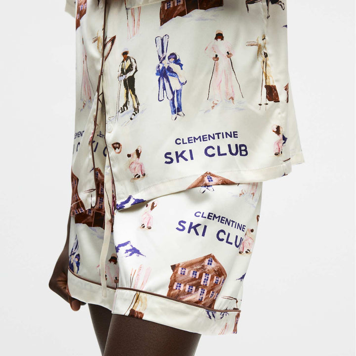 Ski Club Silk Short Pajama Set