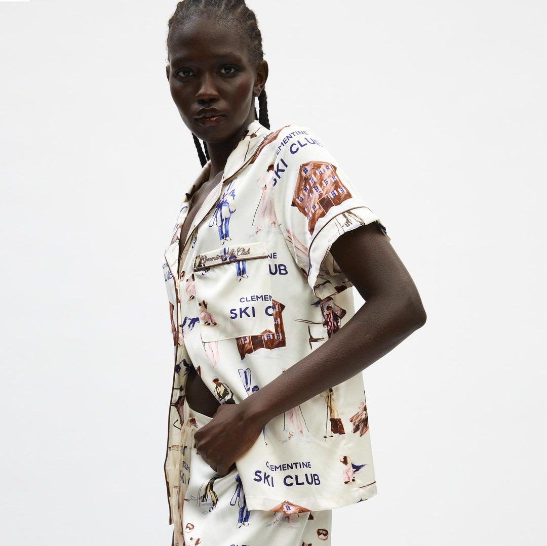 Ski Club Silk Short Pajama Set