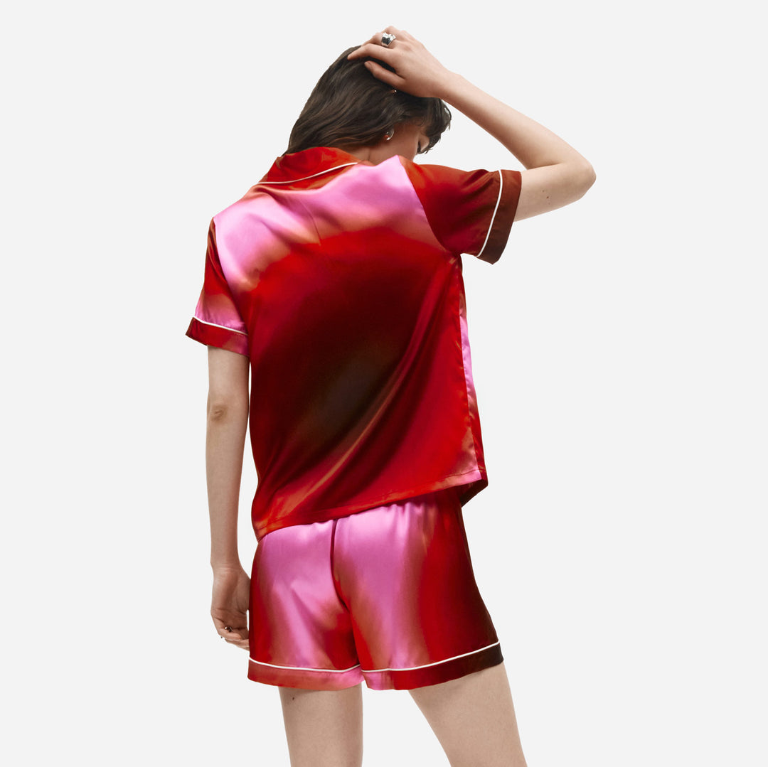 Ombre Organic Silk Short Pajama Set