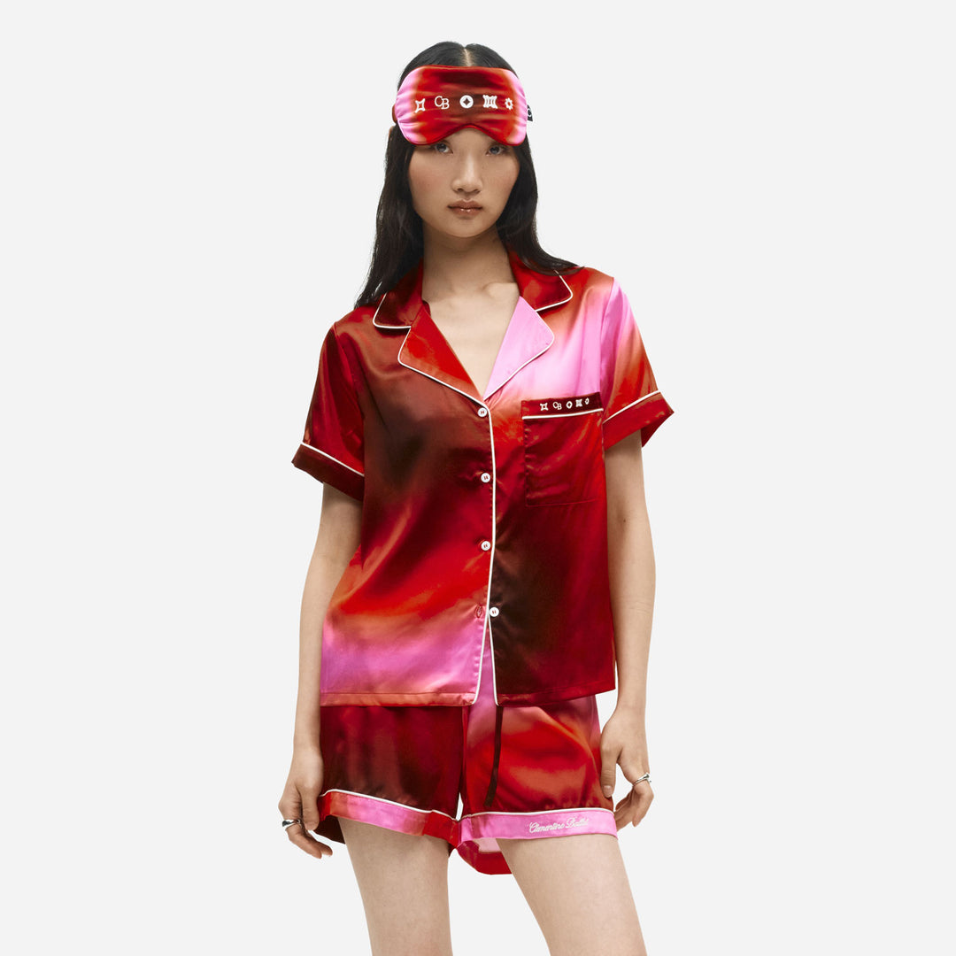Ombre Organic Silk Short Pajama Set