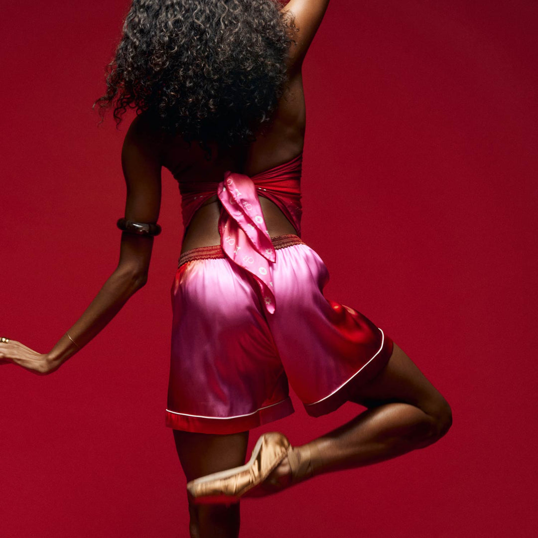 Ombre Organic Silk Short Pajama Set