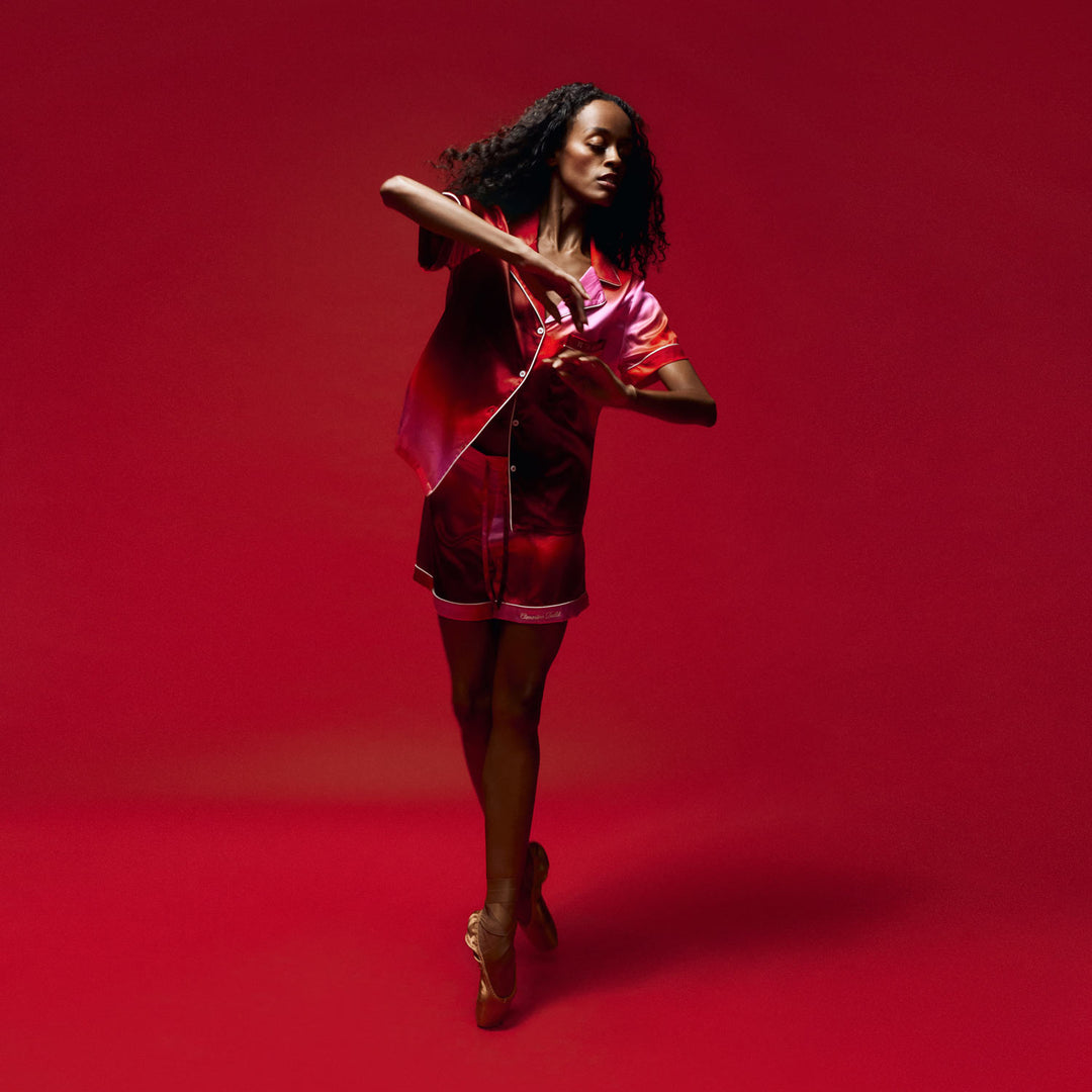 Ombre Organic Silk Short Pajama Set