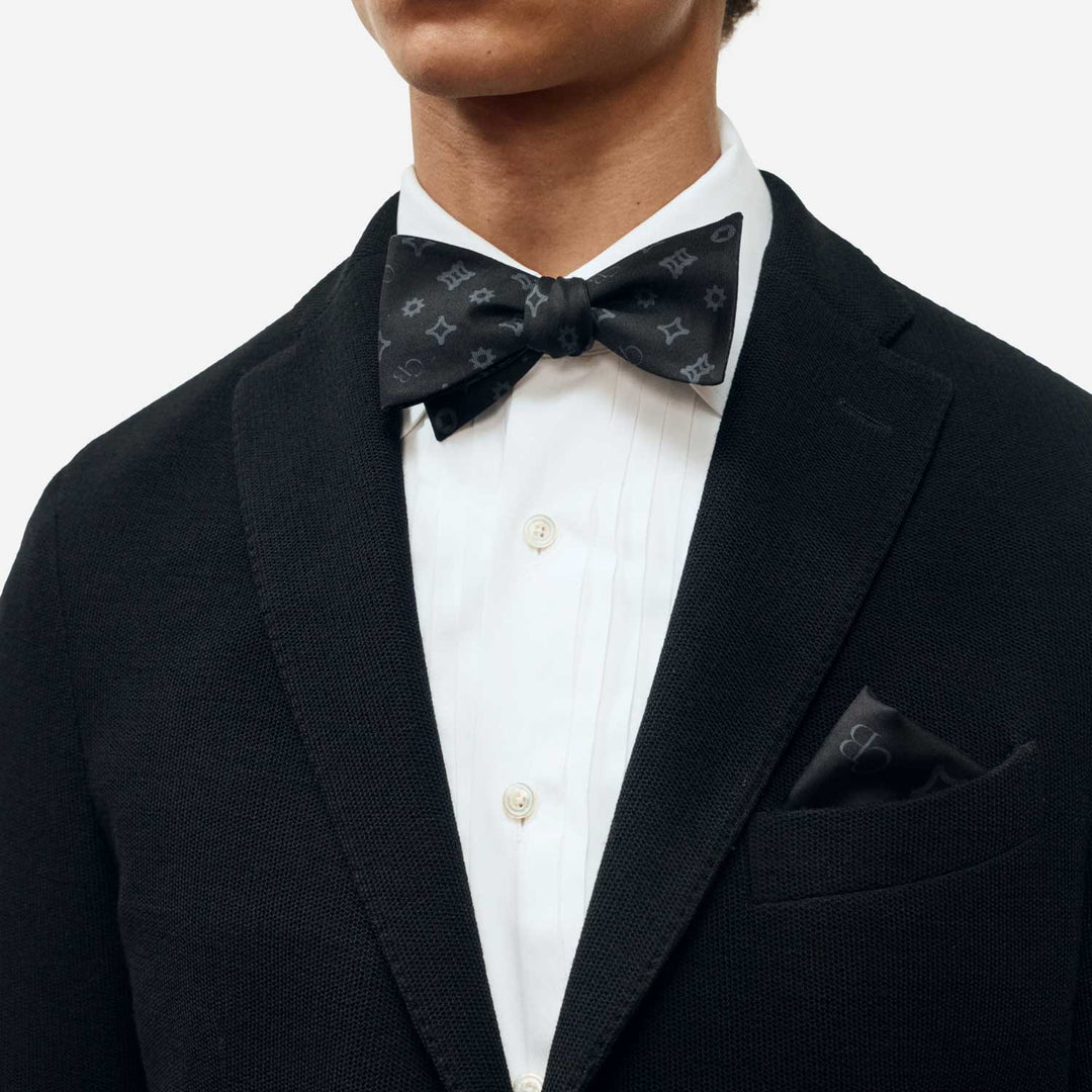 Organic Silk Bow Tie &amp; Pocket Square Set