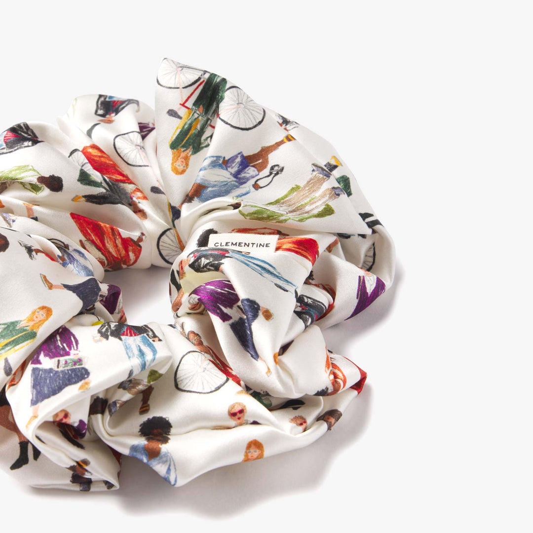 Clementine in NY Silk Scrunchie XL